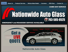 Tablet Screenshot of nationwideusaautoglass.com